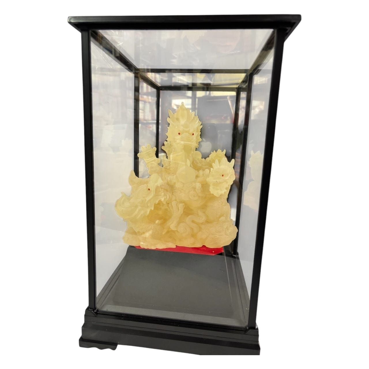 1969 - 15" Frosted Lighted Dragon in Display Case - |9-5|