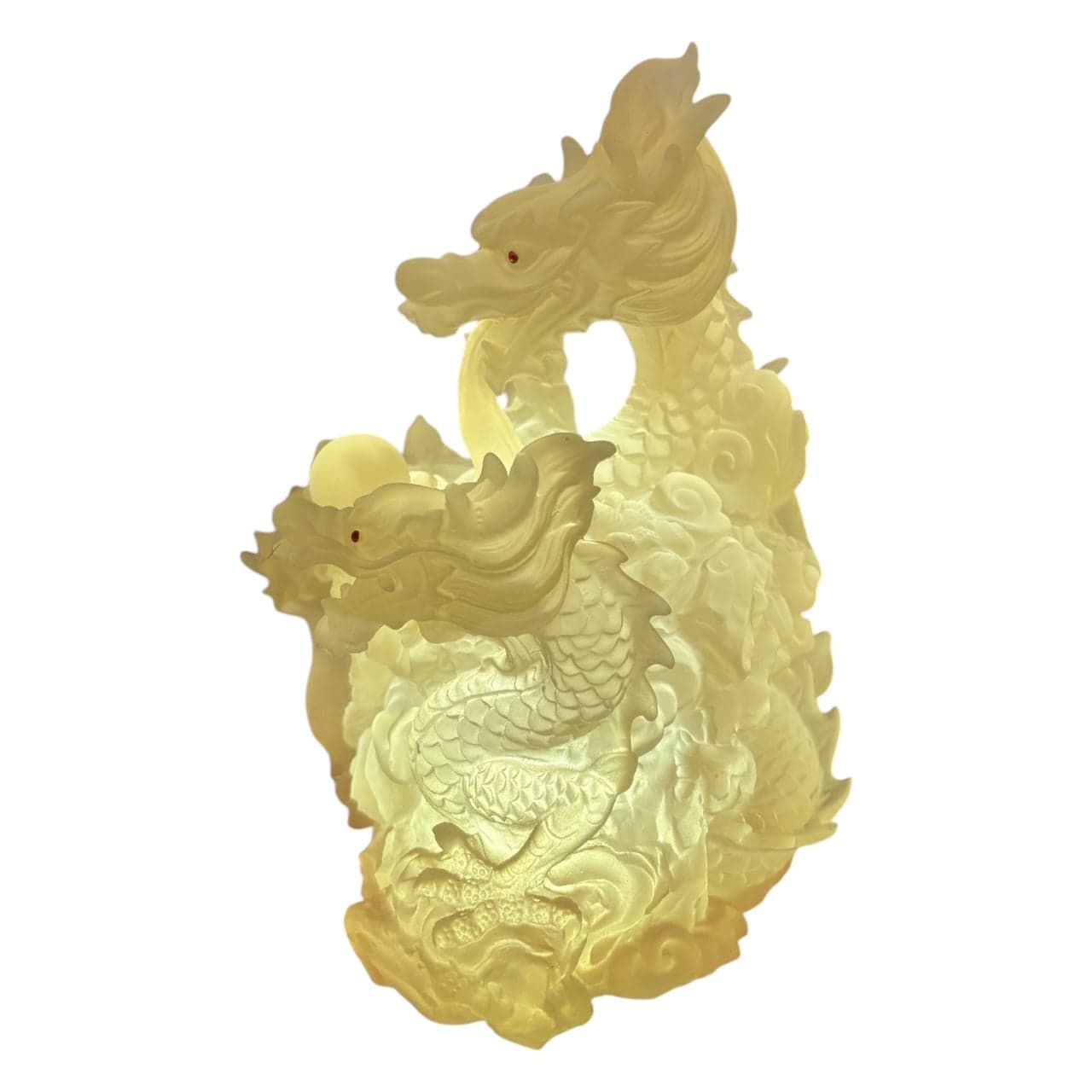 1969 - 15" Frosted Lighted Dragon in Display Case - |9-5|