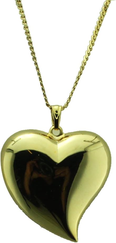 19703 - Gold Heart Necklace - [Clear-112]