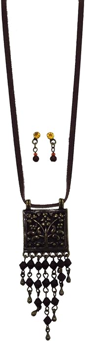 19740 - 18" Necklace and Earrings Set - [Clear-135]