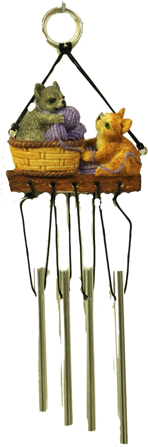 19791 - Kittens Playing w/Yarn Windchime - [G-12]