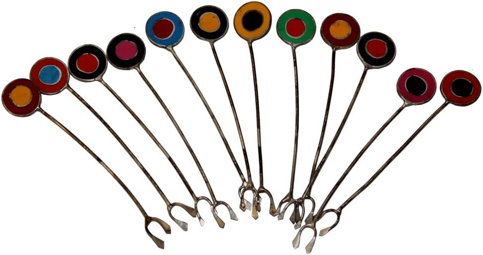 19798 - 12 Silver Dot Elegant 4" Fondue Forks |TBD|
