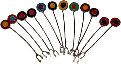19798 - 12 Silver Dot Elegant 4" Fondue Forks |TBD|