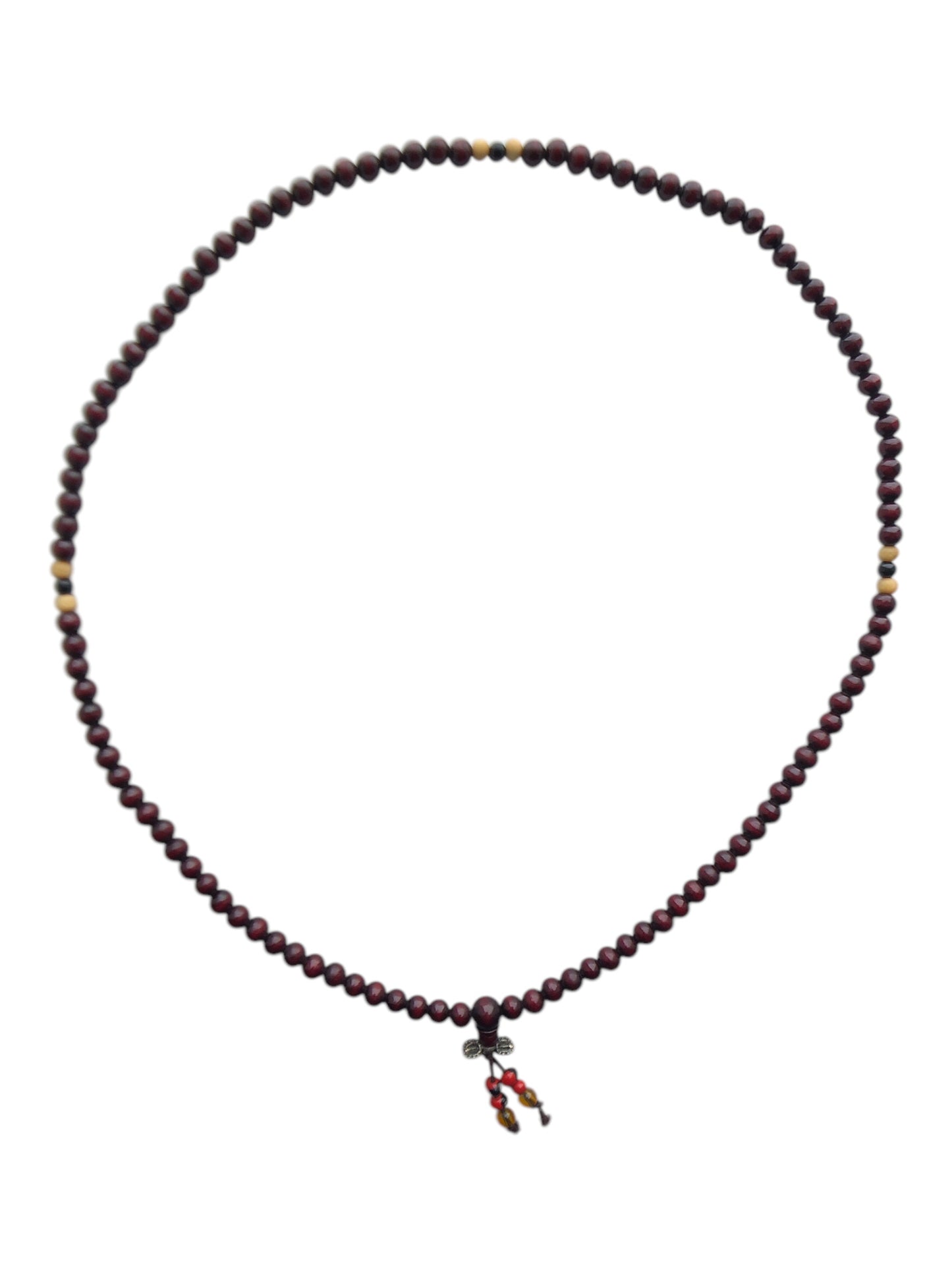 19878 - Reddish/Brown Bead Necklace 15" |Clear-115|