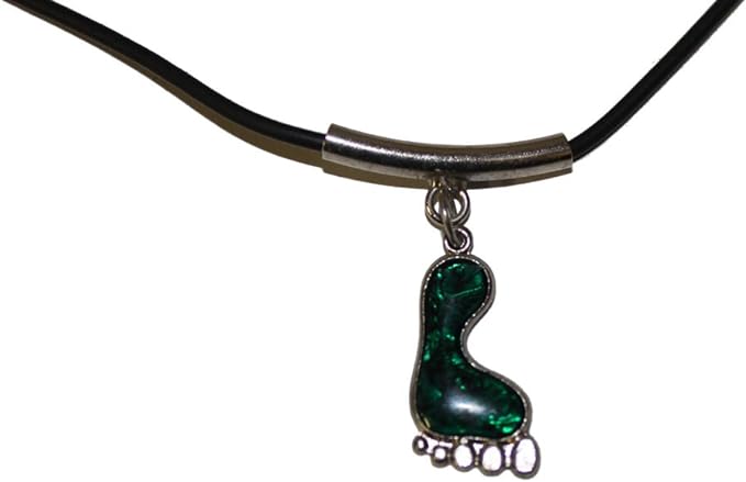 19913 - Green Foot Necklace - [Clear-69]