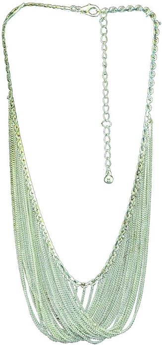 19959 - Silver Chain Choker - [Clear-107]