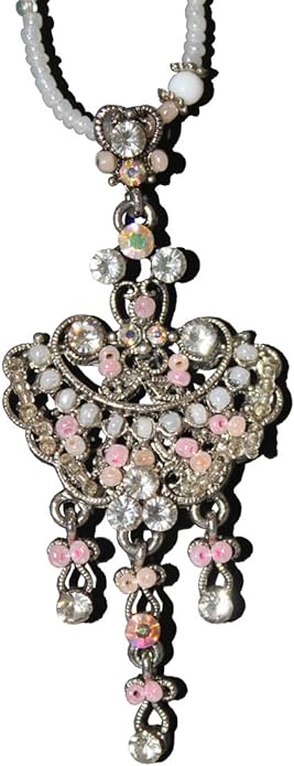 19983 - Small White Bead Necklace - [Clear-134]