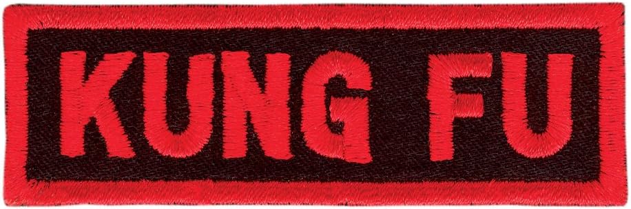 2943 Premium Kung Fu Black Patch With Red Design |S-0|