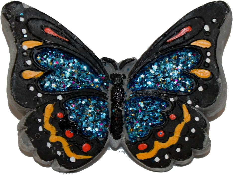 20096 - Blue Glitter Butterfly Stone - [2-25]