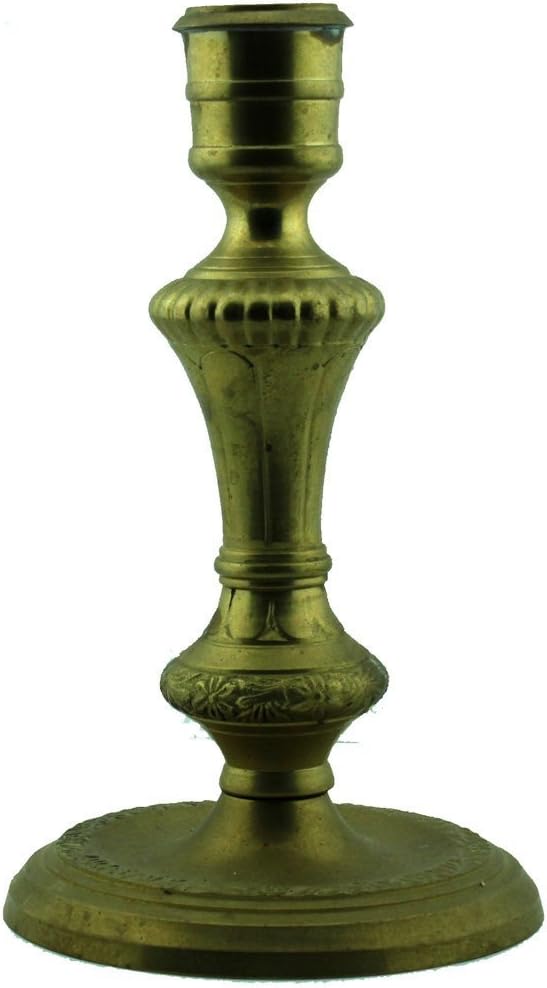 20097 - Elegant 7-Inch Brass Candle Holder Featuring Intricate Design |22-12|