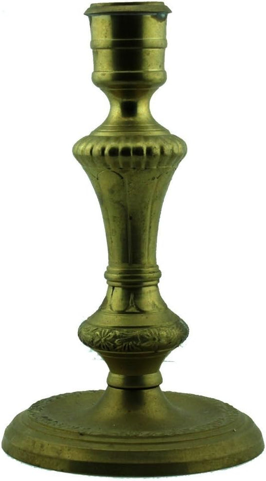20097 - Elegant 7-Inch Brass Candle Holder Featuring Intricate Design |22-12|
