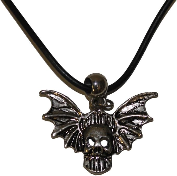 20201 - Skull Bat Necklace-[Clear-134]