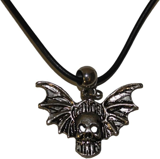 20201 - Skull Bat Necklace-[Clear-134]