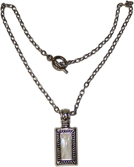 20209 - Mother of Pearl Pendant Necklace - [Clear-134]