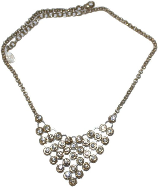 20232 - Silver/Crystal Triangle 16" Choker - [Clear-128]