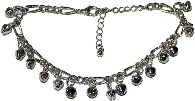 20249 - Silver Balls 10" Anklet - [Clear-131 ]