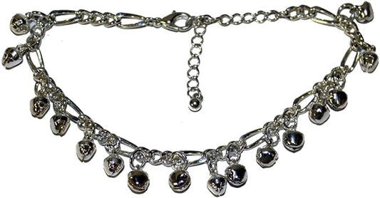 20249 - Silver Balls 10" Anklet - [Clear-131 ]