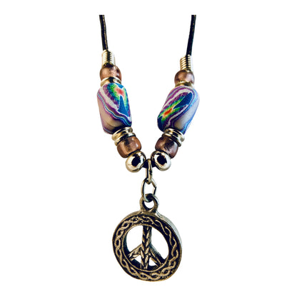 2025 - Peace Necklace Assorted Color - |Clear-102|