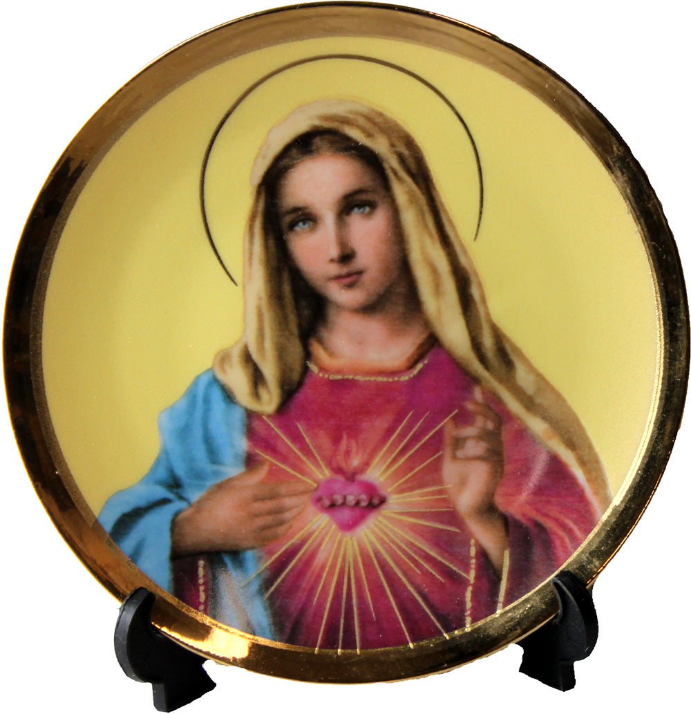 20299 - 5" Mary Sacred Heart Plate |19-32|