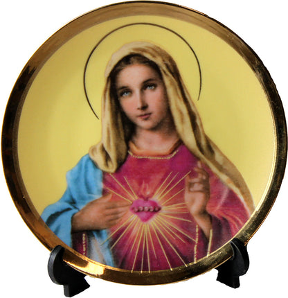 20299 - 5" Mary Sacred Heart Plate |19-32|