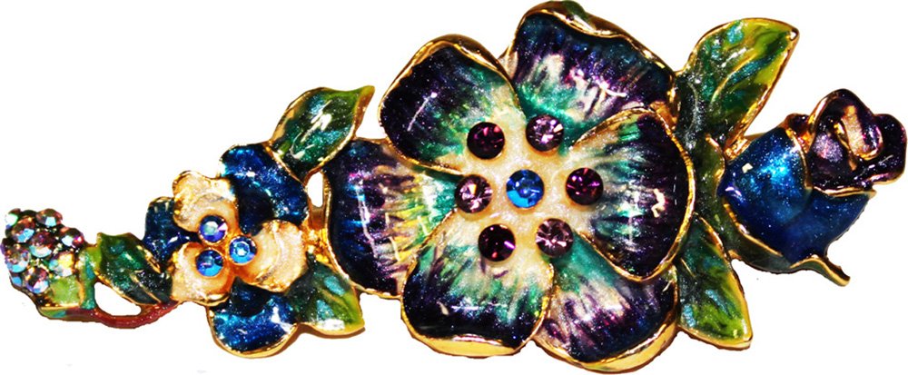 20330 - Beautiful Flower Hair Clip - [Clear-130]