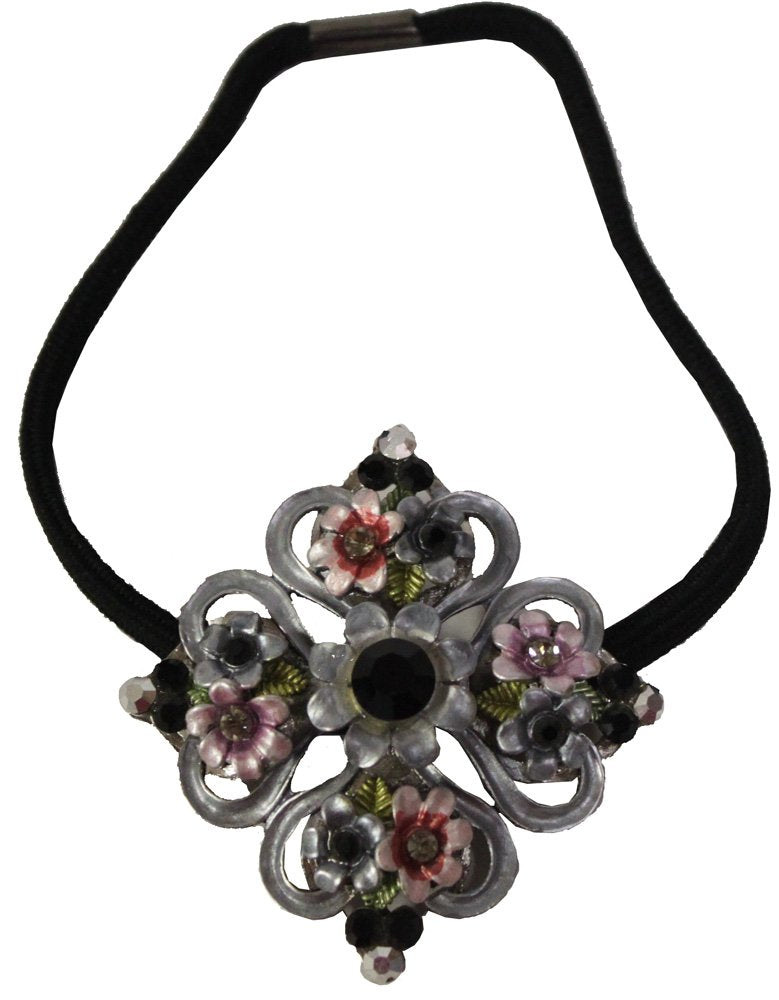 20350 - Flower Ponytail Band - [Clear-130]