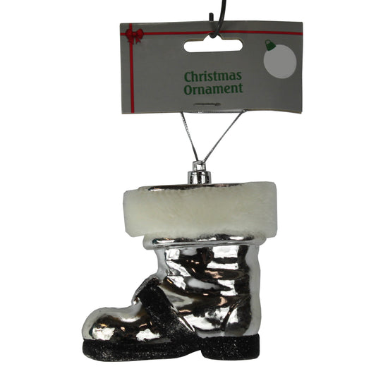 2046 - Silver Christmas Boot Ornament - |Pod 2-69|
