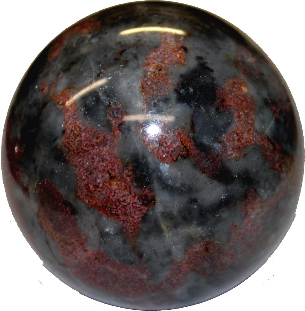 20581 - 2" Marble Ball - Grey Red Brown - [IT AA6]