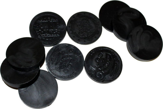 20643 - 10 Plain Black Plastic Slammers - |FR|
