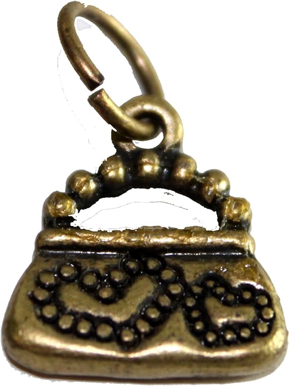 20678 - Purse with Heart Design Charm - [Clear-129]