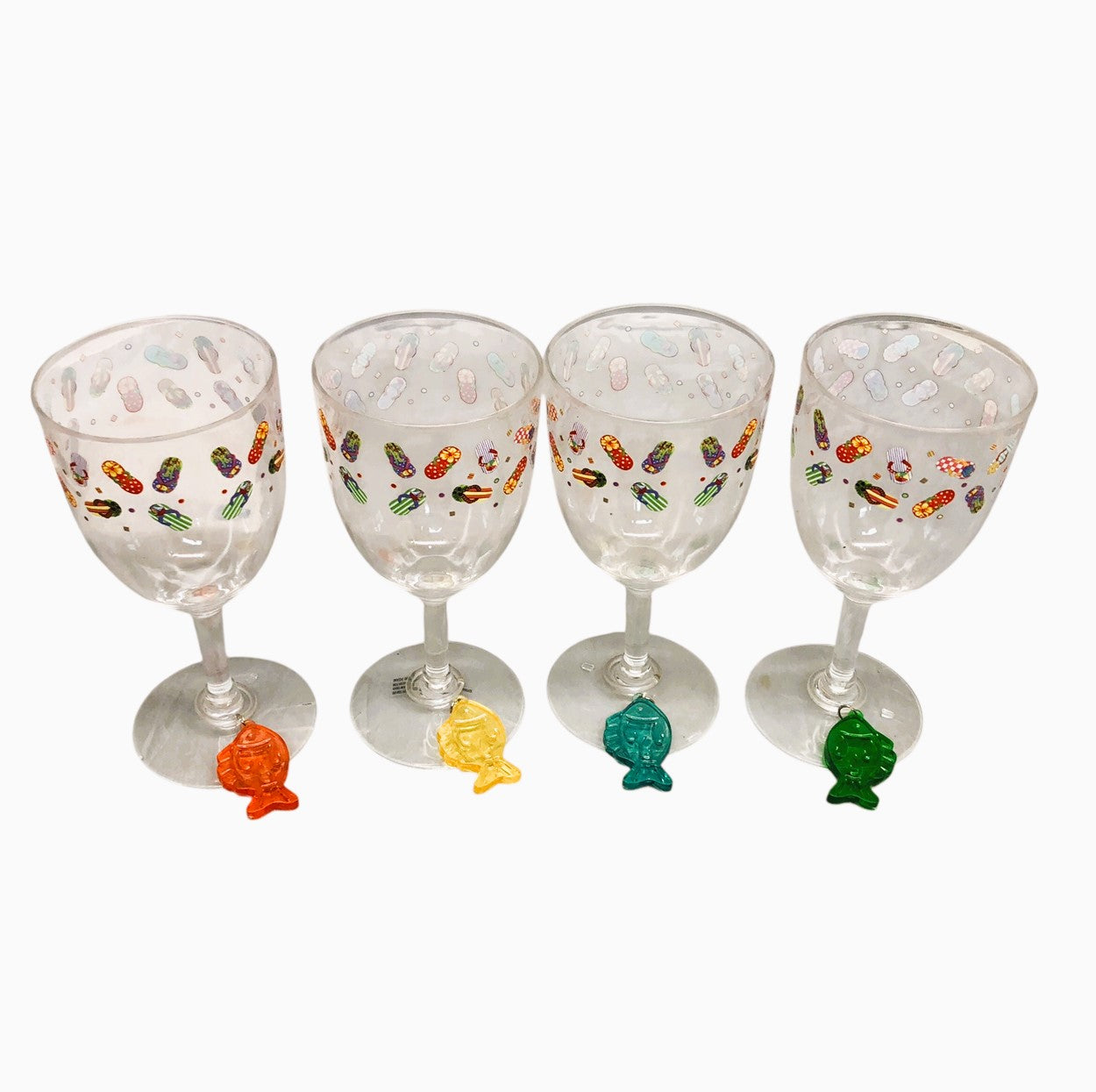 2084 - Bealls Flip-Flop 8-Piece Wine Glass Set for Dining |8-14|