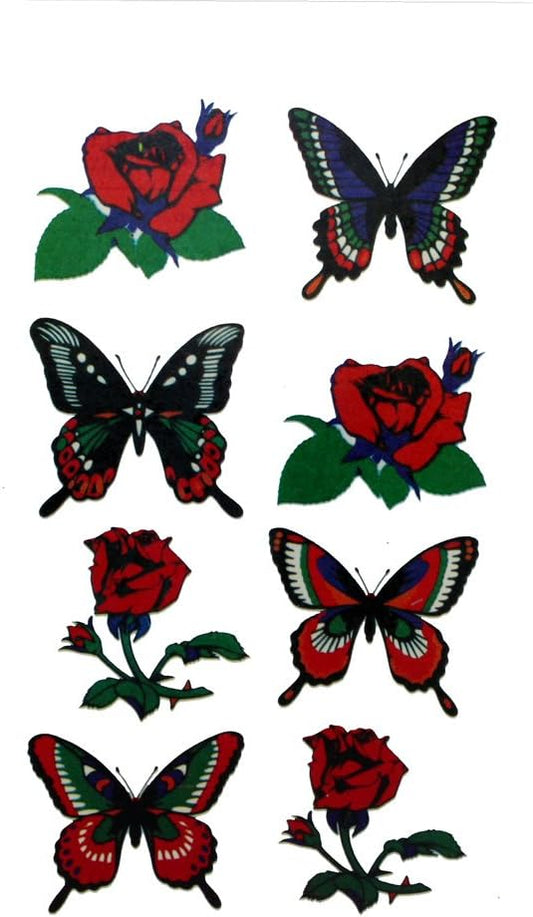 20917 - Butterflies & Roses Temp Tattoos - [File-24]