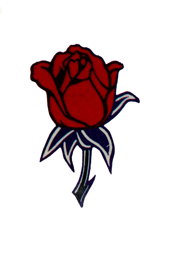 20929 - Small Rose Temporary Tattoo - [File-24]