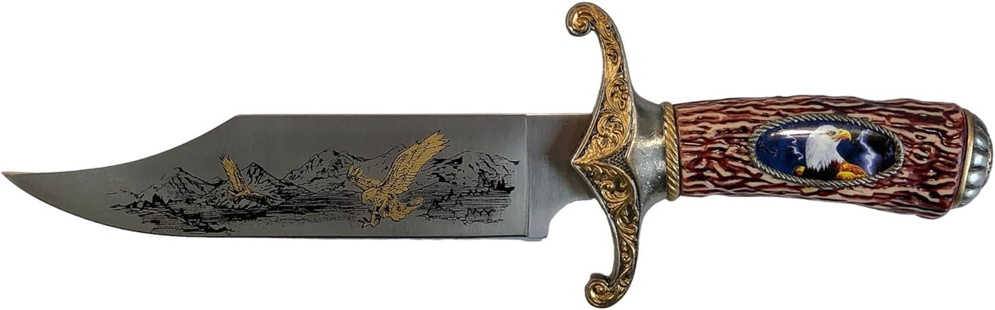 8787 - Knife Eagle Bowie 11.5" w/ Sheath Stainless Blade |93|Store|