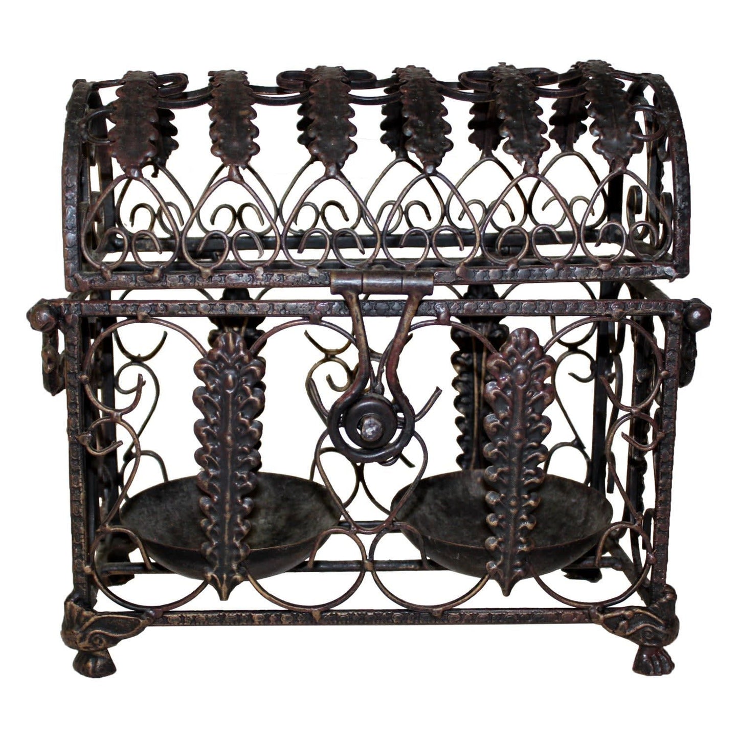 2103 - 10" Metal Basket Candle |13-24|