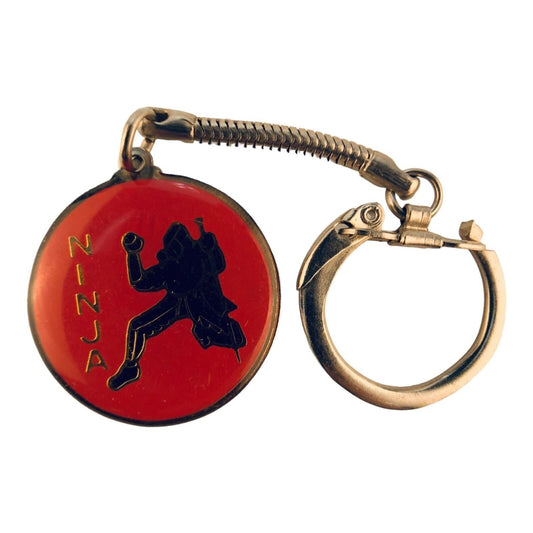 2122 - Red Ninja Keychain with Chain - |DVD-38|