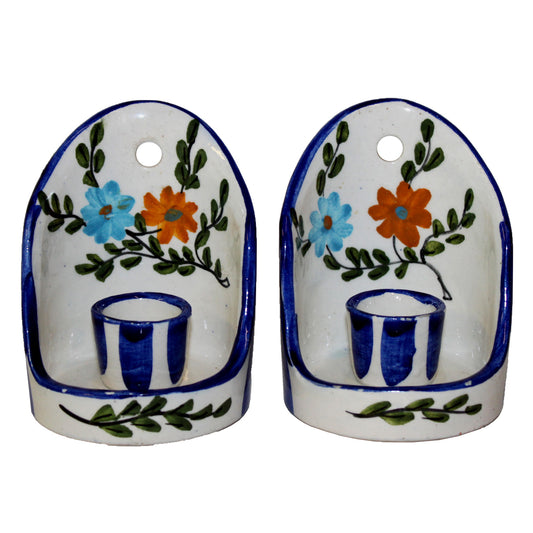 21301 - Set of 2 Floral Candle Holders |15-34|
