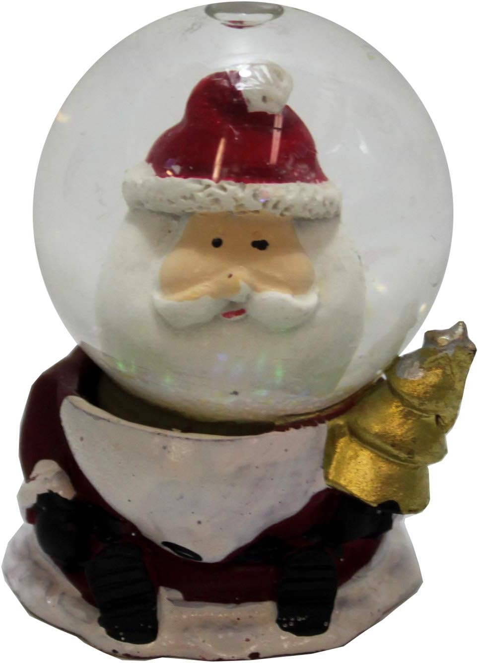 21338 - Santa Snow Globe with Gold Tree