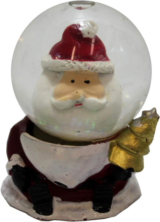21338 - Santa Snow Globe with Gold Tree