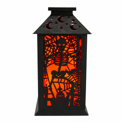28238 - 12" LED Lantern Halloween With Spooky Designs |F-25|