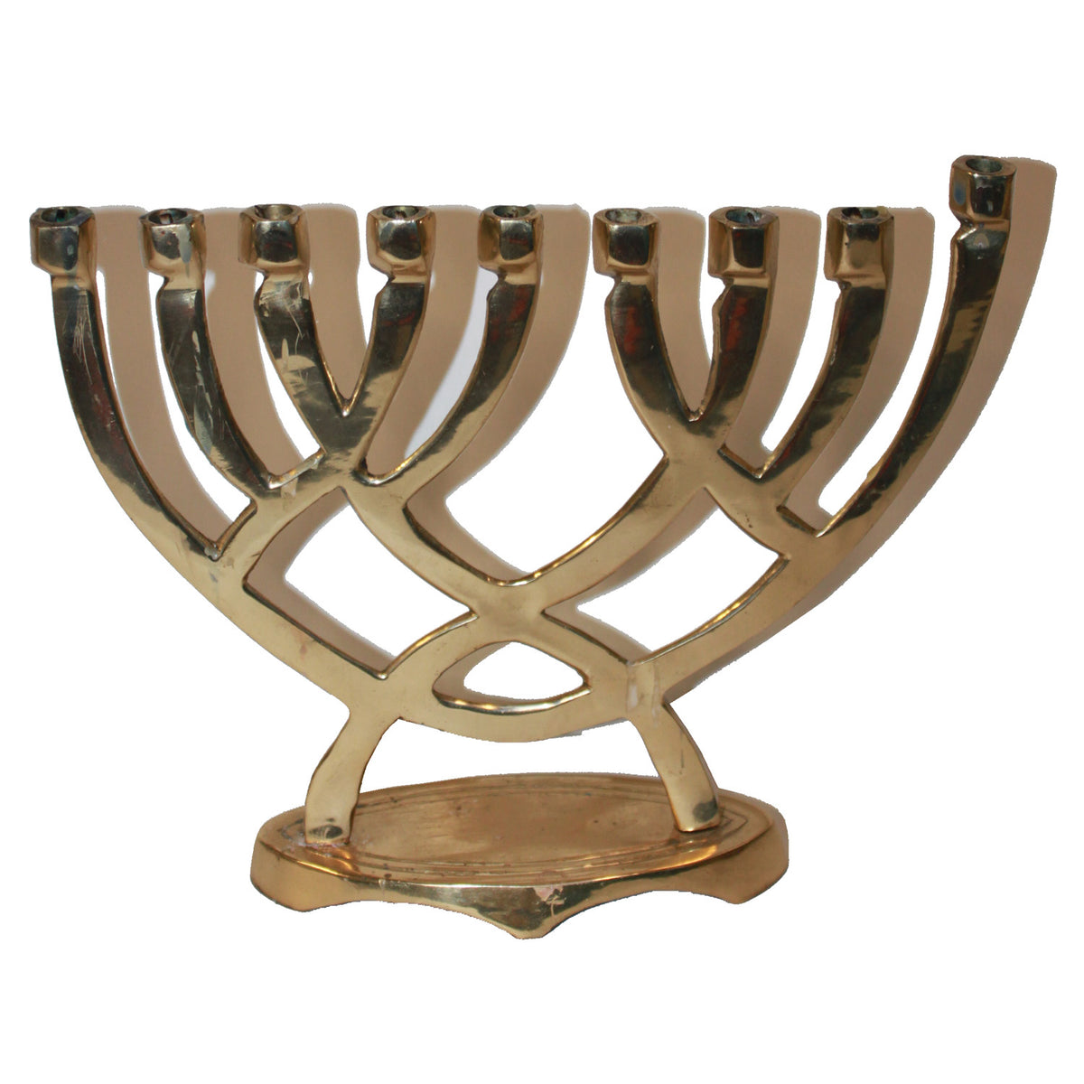 21632 - 6.5" Menorah Candle Holder Brass |TBD|