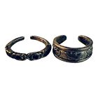 21647 - Charming Dolphin Band Toe Ring Set of 2 with Clear Design for Comfortable Everyday Wear |107|