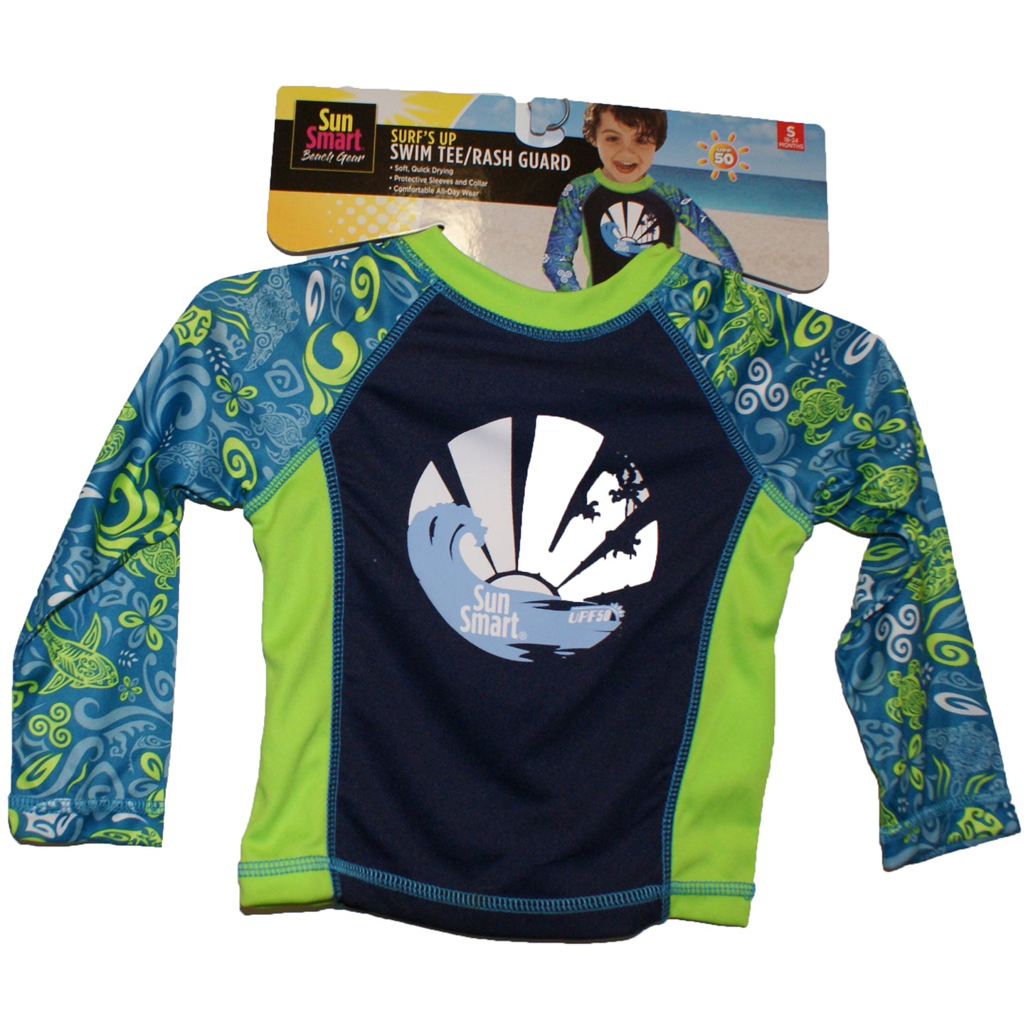 21752 - Sunny Days Rash Guard Blue Small 18-24 Months |TBD|