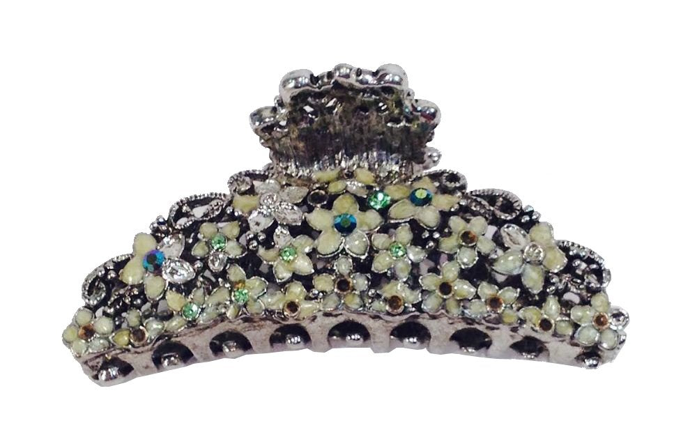 218 - Little White Flower Clip - [Clear-206]