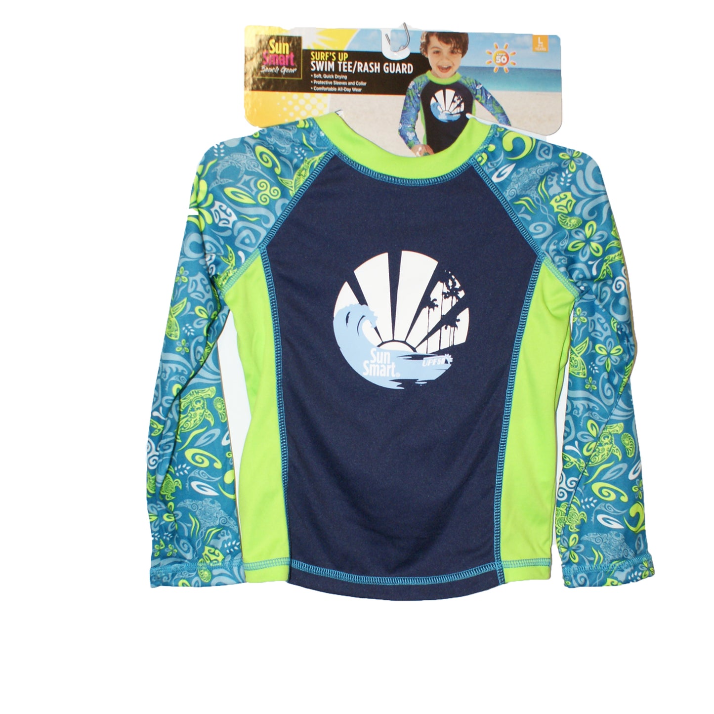 21804 - Surf's Up Swim Tee/Rash Guard Youth Large 4-6 Years  |1-32|