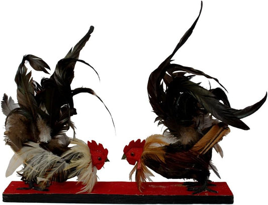 2187 - 14" 2 Color Roosters - Fighting - |Z-35|