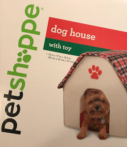 21875 - Petshoppe Small Dog House w/ Toy |Pod 2-33|