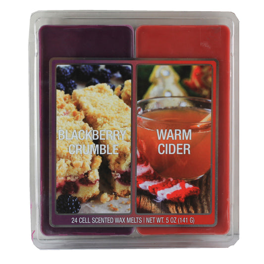 21898 - 24 Cell Scented Wax Melts Blackberry Crumble and Warm Cider |Scent-36|