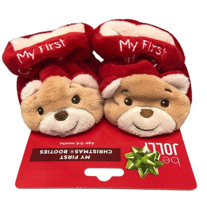 21993 - Bear Booties 0-6 Months MY FIRST CHRISTMAS |Pod 2-50|