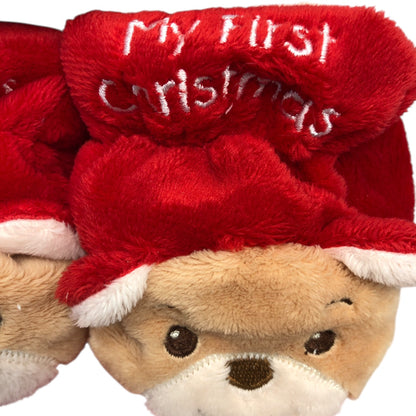 21993 - Bear Booties 0-6 Months MY FIRST CHRISTMAS |Pod 2-50|